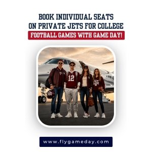 Book Individual Seats on Private Jets for College Football Games with Game Day!