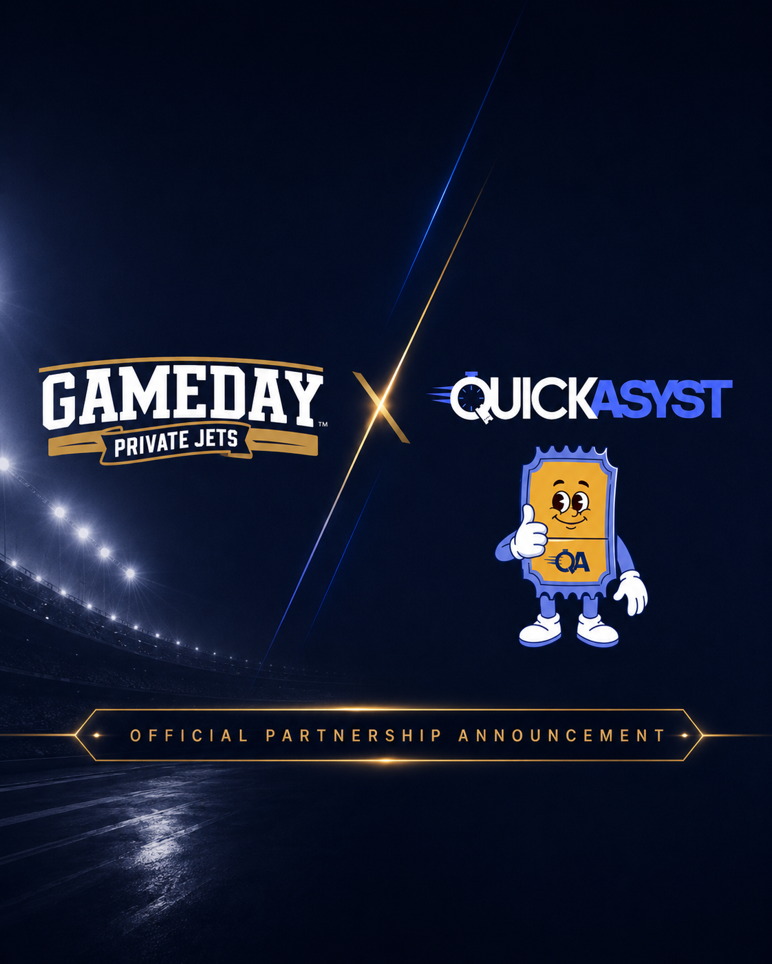 Game Day Private Jets QuickAsyst Partnership