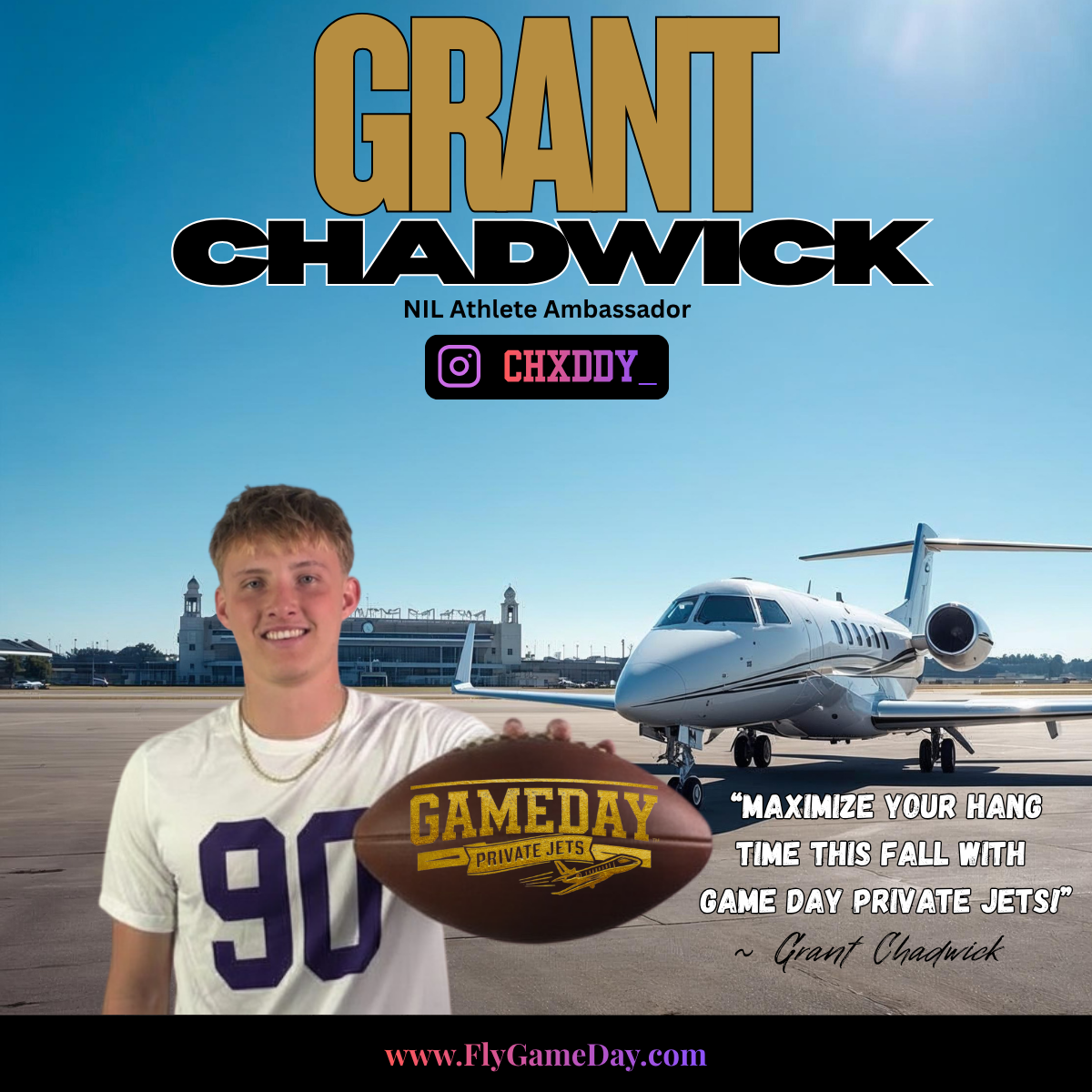 GAME DAY PRIVATE JETS ANNOUNCES FIRST NIL “GAME DAY AMBASSADOR”